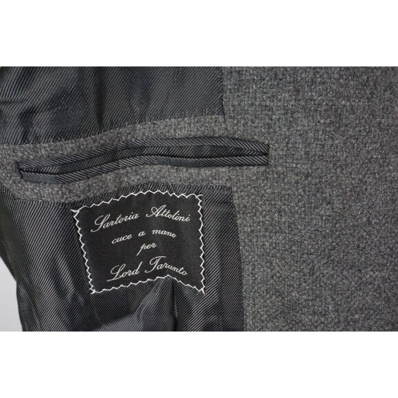 Sartoria Attolini Gray Woven 100% Cashmere Sport Coat Jacket Sz 44 BRAND NEW - Picture 7 of 9